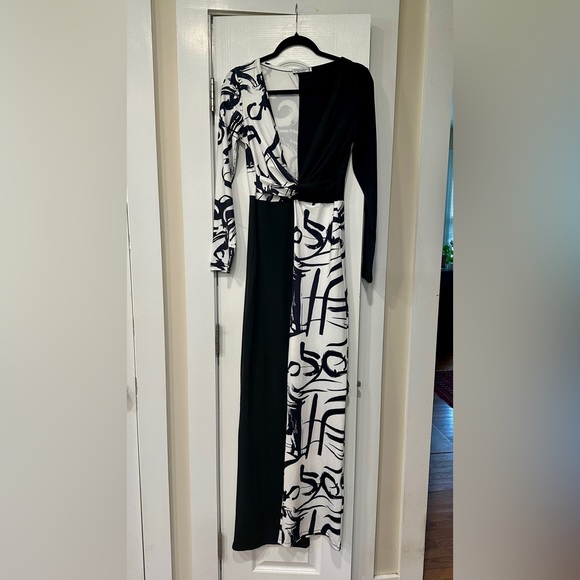 Pants - Stylish Black and White Jumpsuit